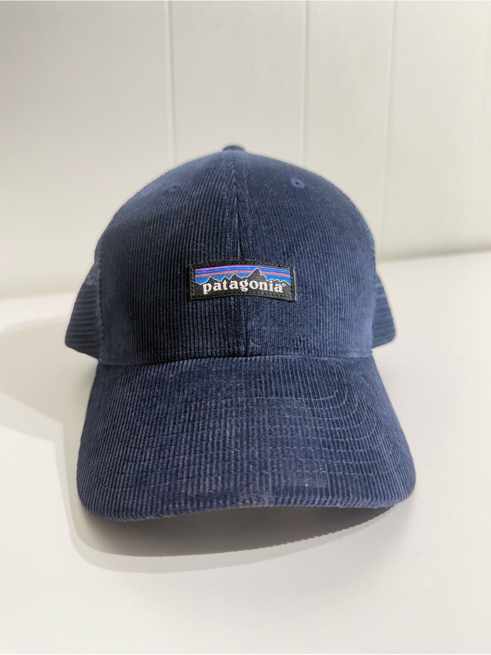 Patagonia P-6 Logo LoPro Corduroy Trucker Hat Mens OSFA Navy Blue Gorpcore Cap